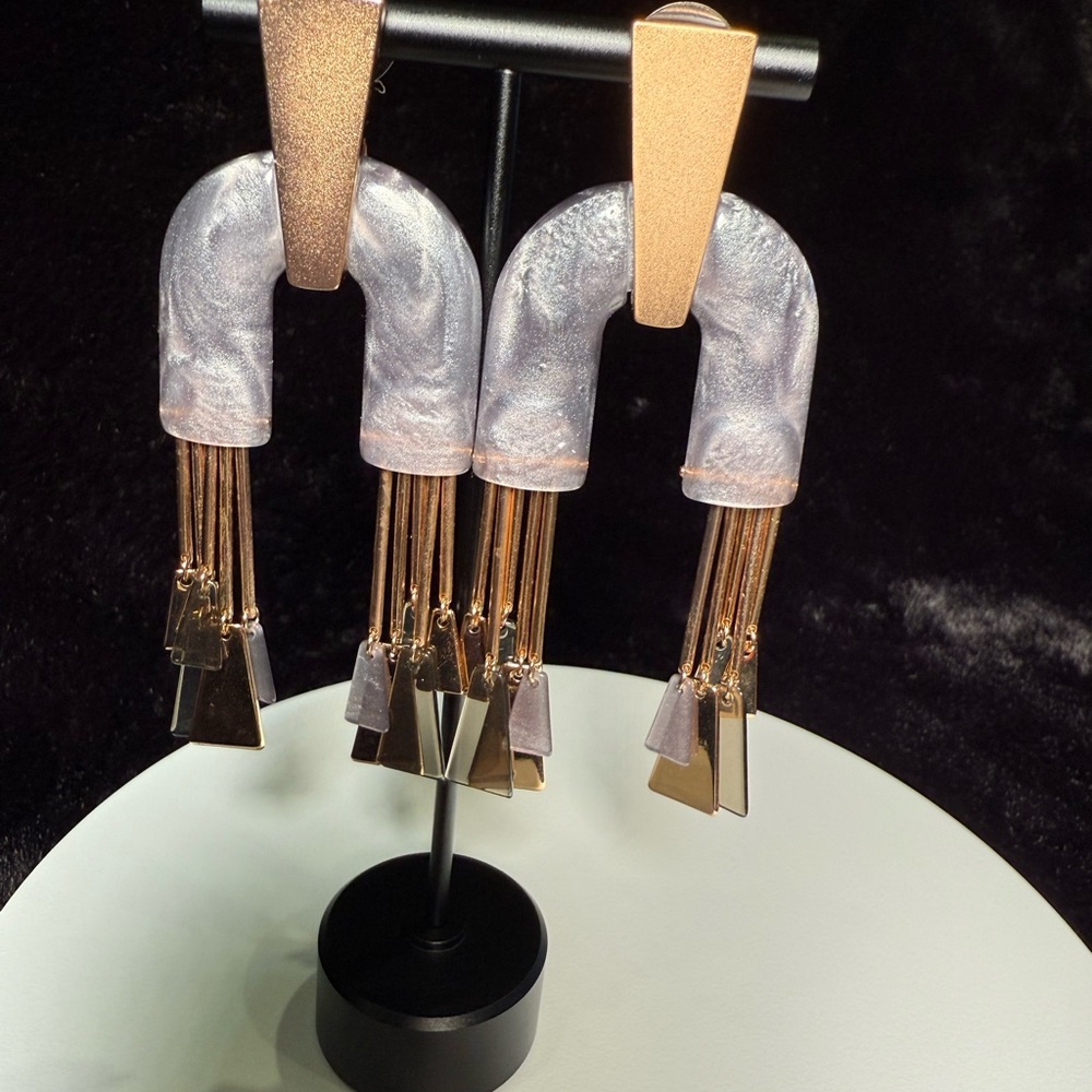 Kendra Scott Metallic Arch Statement Earrings Wit… - image 7